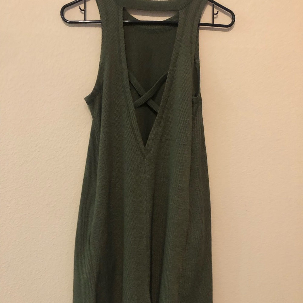 Dark green mesh type dress